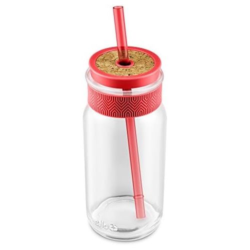  [아마존베스트]Ello Kella Glass Tumbler with Straw