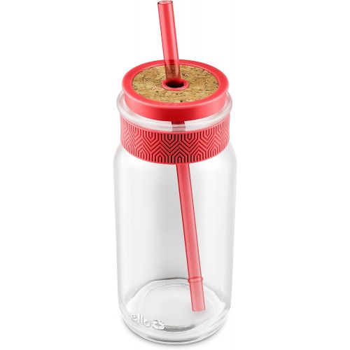  [아마존베스트]Ello Kella Glass Tumbler with Straw