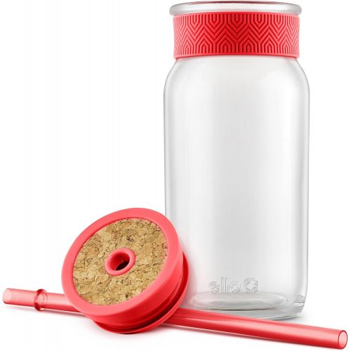  [아마존베스트]Ello Kella Glass Tumbler with Straw