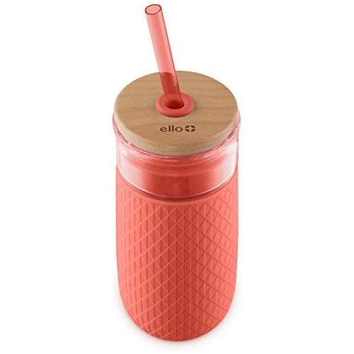  [아마존베스트]Ello Devon Glass Tumbler with Silicone Sleeve