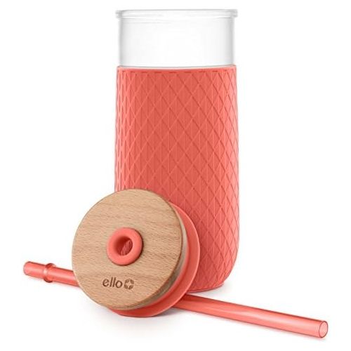  [아마존베스트]Ello Devon Glass Tumbler with Silicone Sleeve