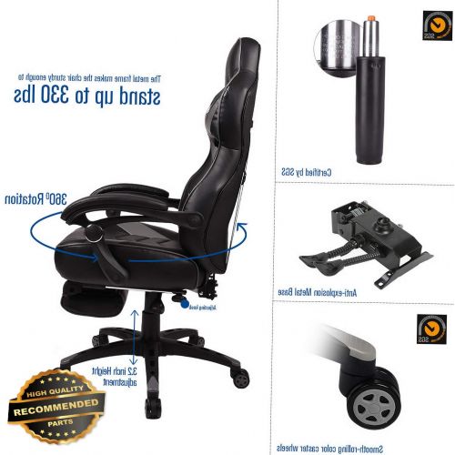  Ellyly Gaming Chair Computer Ergonomic Racing High Back Swivel Leather Seat Office Desk | Model OFCHAIR-1920459