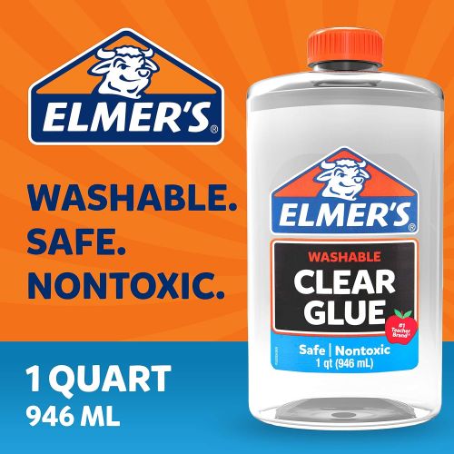  [아마존베스트]ELMERS 2024691 Elmers Liquid School Glue, Clear, Washable, 32 Ounces - Great for Making Slime