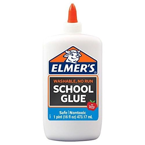  [아마존베스트]Elmers Liquid School Glue, White, Washable, 16 Ounces - Great for Making Slime