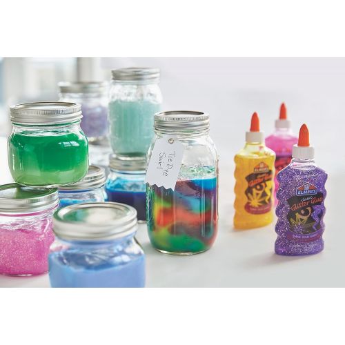  [아마존베스트]Elmers Liquid Glitter Glue, Great For Making Slime, Washable, Assorted Colors, 6 Ounces Each, 4 Count