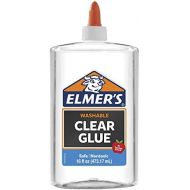 [아마존베스트]Elmers Liquid School Glue, Clear, Washable, 16 Ounces - Great for Making Slime
