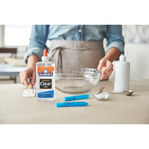  [아마존베스트]Elmers Liquid School Glue, Clear, Washable, 16 Ounces - Great for Making Slime