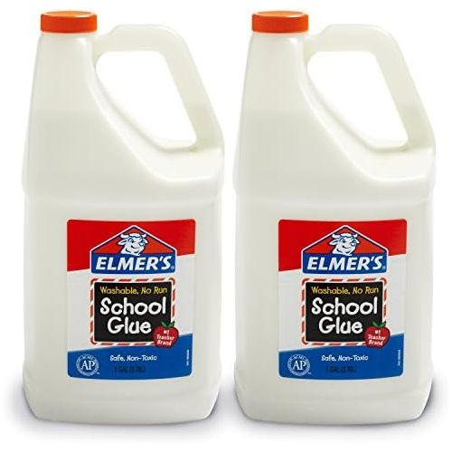  [아마존베스트]Elmers Liquid School Glue, Washable, 1 Gallon, 2 Count - Great for Making Slime