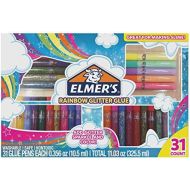 [아마존베스트]Elmer’s Rainbow Glitter Glue Pen Set, Assorted Colors, 0.356 Ounces Each, 31 Count - Great For Making Slime