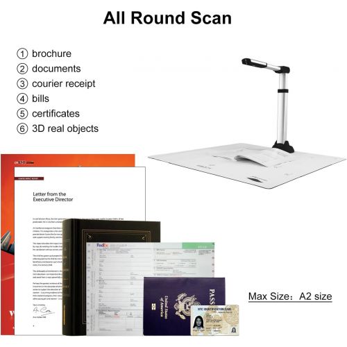  [아마존베스트]Eloam eloam Document Camera with HD CMOS Sensor and OCR Function Time Shooting for Office, Classrooms, Labs, Meeting Room Shooting for Office, Classrooms, Labs, Meeting Room