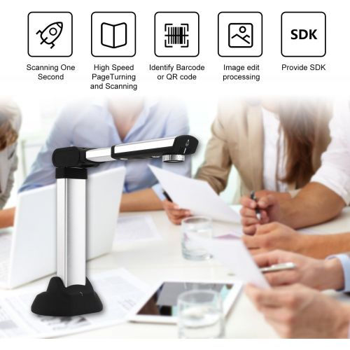  eloam Document Camera S1000A3, 10MP High Definition Portable Visualiser for Teachers, A3&A4 Stretchable USB Doc Cam for Office Presentation,Classroom School Teaching