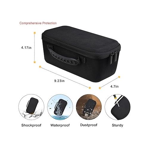  Carrying Case ?for Marshall Middleton Portable Bluetooth Speaker, Wireless Speaker Travel Protective Bag Storage Cover, Extra Mesh Pocket Fits Charging Cable, Black