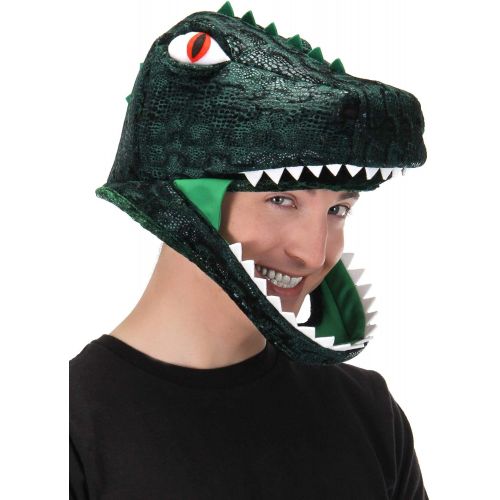  elope T-Rex Dinosaur Costume Jawesome Hat Green