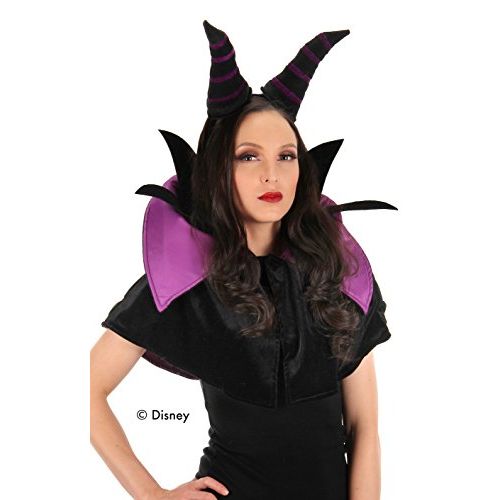  elope Disney Maleficent Headband Crown and Cape with Collar Costume Accessory Kit