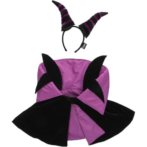  elope Disney Maleficent Headband Crown and Cape with Collar Costume Accessory Kit