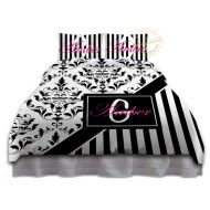 EloquentInnovations Black and White Bedding, king size duvet cover, Contemporary duvet covers, Damask Modern duvet covers Queen, Full, Twin XL #88