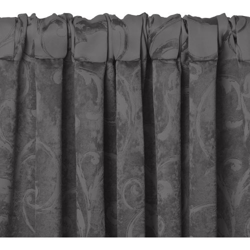  Elrene Home Fashions 026865901481 Blackout Energy Efficient Room Darkening Rod Pocket Window Curtain Drape Regal Jacquard Woven Panel, 52 x 84, Gold