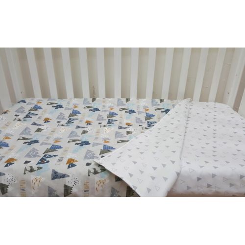  ElskeLittleStyle Adventure awaits! Crib quilt  cot quilt for woodland crib bedding!