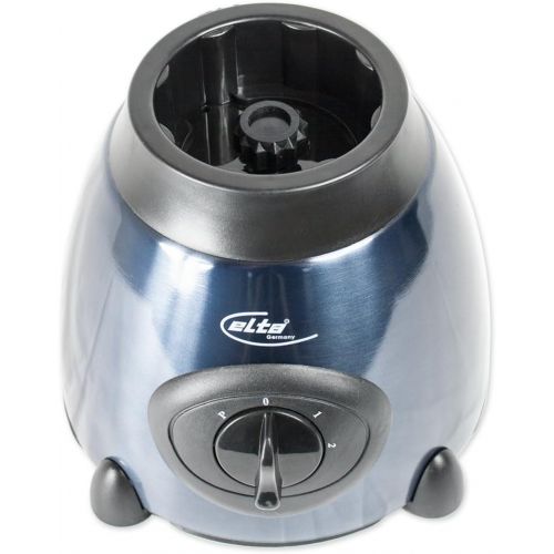  Elta Germany Elta Edelstahl Glas Standmixer (1,5 Liter, Glasgefass, Smoothie-Maker, 500 Watt, 2 Stufen und Turbo Gang, schwarz/blau)