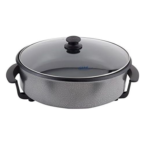  [아마존베스트]Elta Germany Elta PP-4209 Electric Party Pan 1500 Watt Pizza Pan 9 cm Depth 42 cm Diameter with Glass Lid