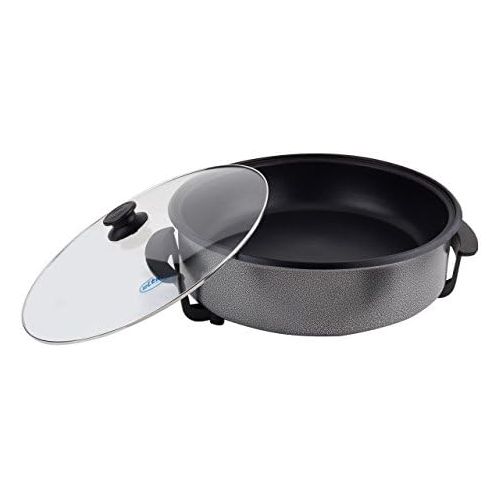  [아마존베스트]Elta Germany Elta PP-4209 Electric Party Pan 1500 Watt Pizza Pan 9 cm Depth 42 cm Diameter with Glass Lid