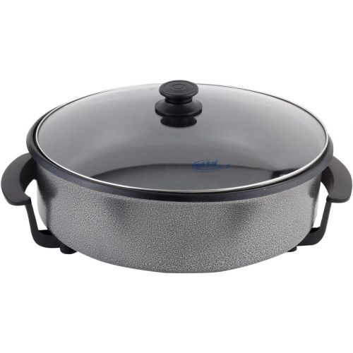  [아마존베스트]Elta Germany Elta PP-4209 Electric Party Pan 1500 Watt Pizza Pan 9 cm Depth 42 cm Diameter with Glass Lid