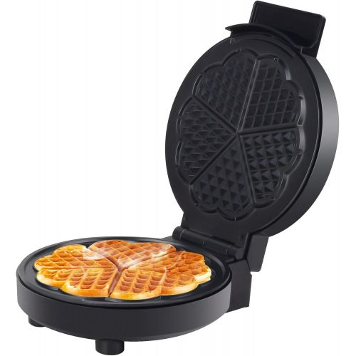  [아마존베스트]Elta Germany Elta waffle iron stainless steel (1000 watts, non-stick Teflon coating, heart-shaped baking surface, continuously adjustable thermostat, easy cleaning, control light)