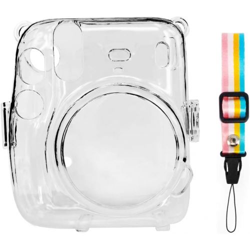  Elvam Camera Clear Protective Case Bag Compatible with Fujifilm Instax Mini 11 Instant Camera with Detachable Adjustable Strap - (05)