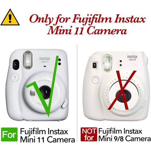  Elvam Camera Protective Case Bag Compatible with Fujifilm Mini 11 Instant Camera with Detachable Adjustable Strap - (Cryatsl)