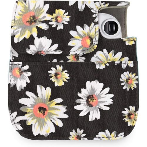  Elvam Camera Case Bag Purse Compatible with Fujifilm Mini 11 / Mini 9 / Mini 8/8+ Instant Camera with Detachable Adjustable Strap - B Flower