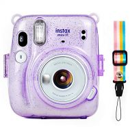 Elvam Camera Protective Case Bag Compatible with Fujifilm Mini 11 Instant Camera with Detachable Adjustable Strap - (Crystal Purple)