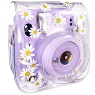 Elvam Camera Case Bag Purse Compatible with Fujifilm Mini 11 / Mini 9 / Mini 8 / 8+ Instant Camera with Detachable Adjustable Strap - (Clear Floral)