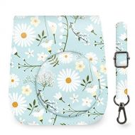 Elvam Case Compatible with FujiFilm Mini 11 Mini 9 Mini 8 Mini 8+ Instant Camera - Blue Flower