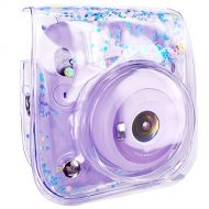 Elvam Camera Case Bag Purse Compatible with Fujifilm Mini 11 / Mini 9 / Mini 8/8+ Instant Camera with Detachable Adjustable Strap - (Small Blue Floral)