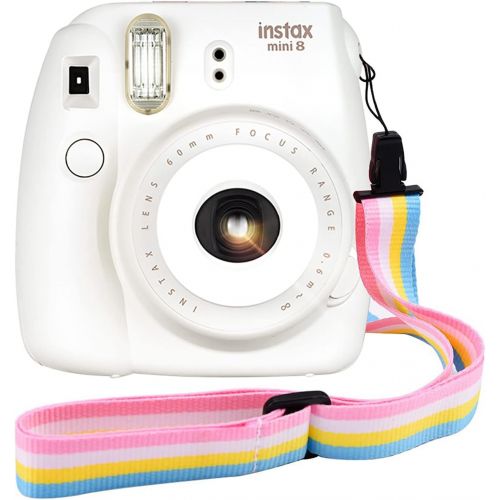  [아마존베스트]Elvam Camera Neck Shoulder Strap Belt in Rainbow Blue Yellow White Pink Color for Digital Camera/Fujifilm Instax Camera Mini 9 / Mini 8 / Mini 8+ / Mini 7s / Mini 25 / Mini 50s / M