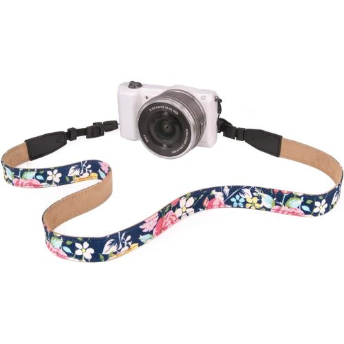  Elvam Camera Neck Shoulder Strap Belt for Women/Men Compatible with DSLR/SLR/DC/Instant Camera/Portable Printer/Phone Case,E