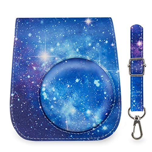  Elvam Camera Protective Case Bag Compatible with Fujifilm Instax Mini 11 Instant Camera with Detachable Adjustable Strap - Blue Glaxy