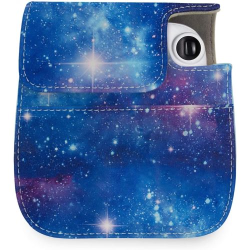  Elvam Camera Protective Case Bag Compatible with Fujifilm Instax Mini 11 Instant Camera with Detachable Adjustable Strap - Blue Glaxy