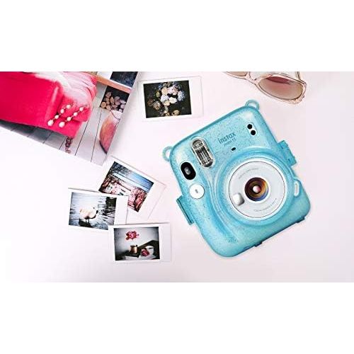  Elvam Camera Protective Case Bag Compatible with Fujifilm Mini 11 Instant Camera with Detachable Adjustable Strap - (Crystal Blue)