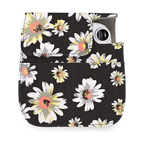  Elvam Camera Case Bag Purse Compatible with Fujifilm Mini 11 / Mini 9 / Mini 8/8+ Instant Camera with Detachable Adjustable Strap - B Flower