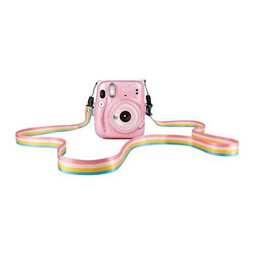  Elvam Camera Protective Case Bag Compatible with Fujifilm Mini 11 Instant Camera with Detachable Adjustable Strap - (Crystal Pink)