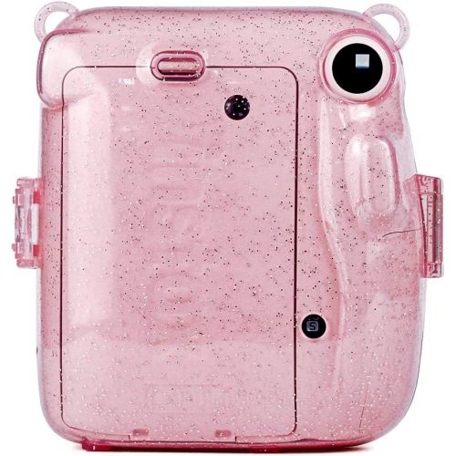  Elvam Camera Protective Case Bag Compatible with Fujifilm Mini 11 Instant Camera with Detachable Adjustable Strap - (Crystal Pink)