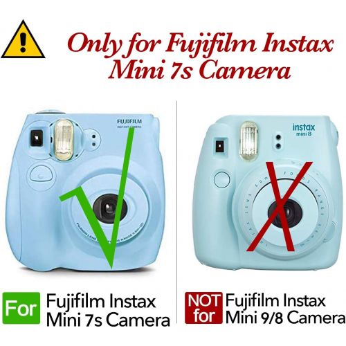  Elvam Camera Case Bag Compatible with Fujifilm Mini 7s / 7c Instant Camera with Detachable Adjustable Strap, Clear