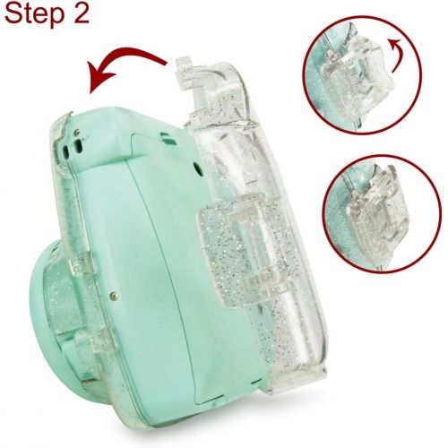  Elvam Transparent Camera Case Bag Compatible with Fujifilm Mini 9 Mini 8 Instant Camera with Detachable Adjustable Strap, Crystal