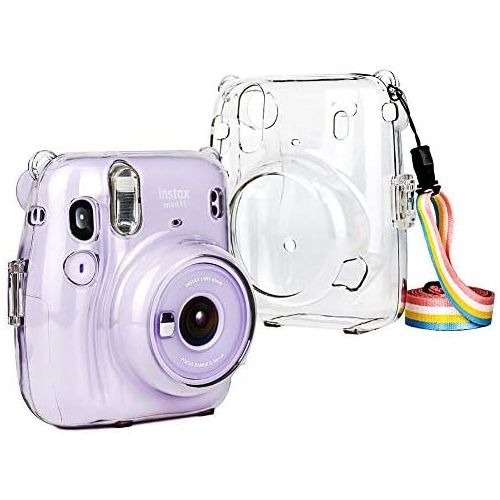  Elvam Camera Clear Protective Case Bag Compatible with Fujifilm Instax Mini 11 Instant Camera with Detachable Adjustable Strap - (05)