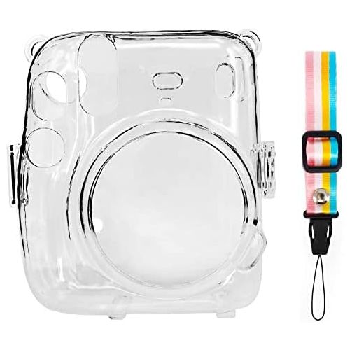  Elvam Camera Clear Protective Case Bag Compatible with Fujifilm Instax Mini 11 Instant Camera with Detachable Adjustable Strap - (05)