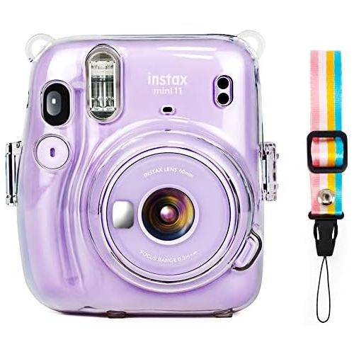  Elvam Camera Clear Protective Case Bag Compatible with Fujifilm Instax Mini 11 Instant Camera with Detachable Adjustable Strap - (05)