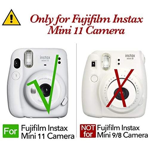  Elvam Camera Clear Protective Case Bag Compatible with Fujifilm Instax Mini 11 Instant Camera with Detachable Adjustable Strap - (05)