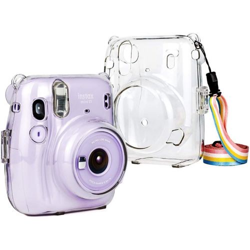  Elvam Camera Clear Protective Case Bag Compatible with Fujifilm Instax Mini 11 Instant Camera with Detachable Adjustable Strap - (05)
