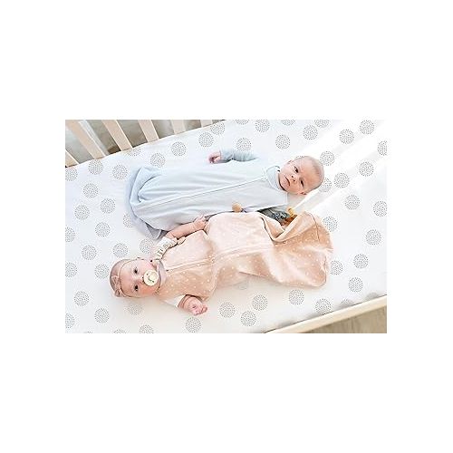  Ely's & Co. Crib Sheet 2-Pack Combed Jersey Cotton for Baby Boy or Baby Girl (Grey Dottie)
